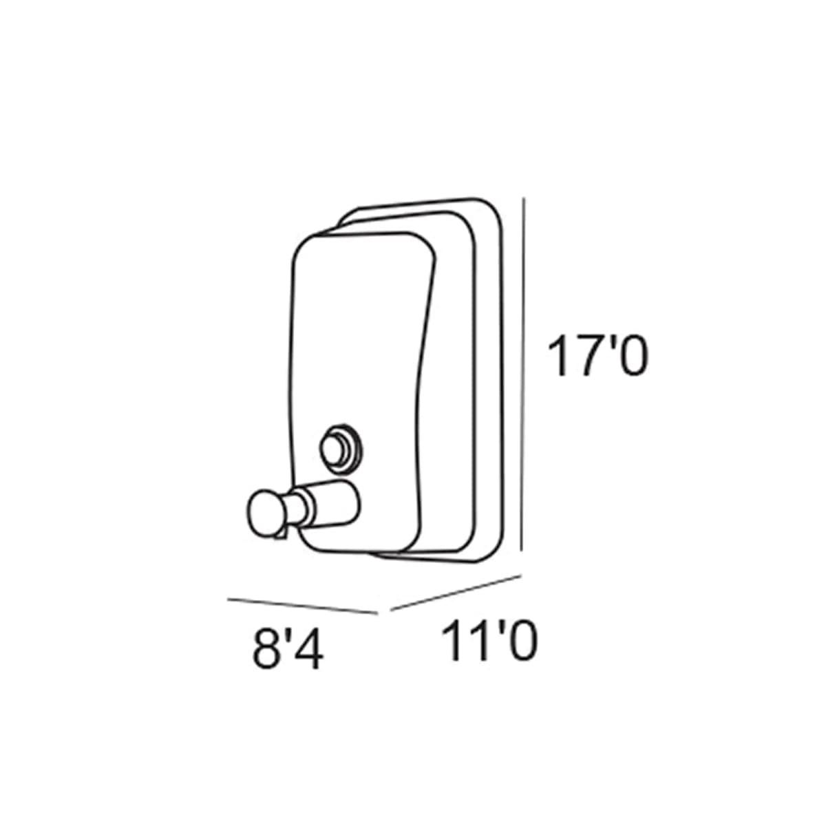 Dispensador de pared 450 ml acabado cromo - Imagen 2