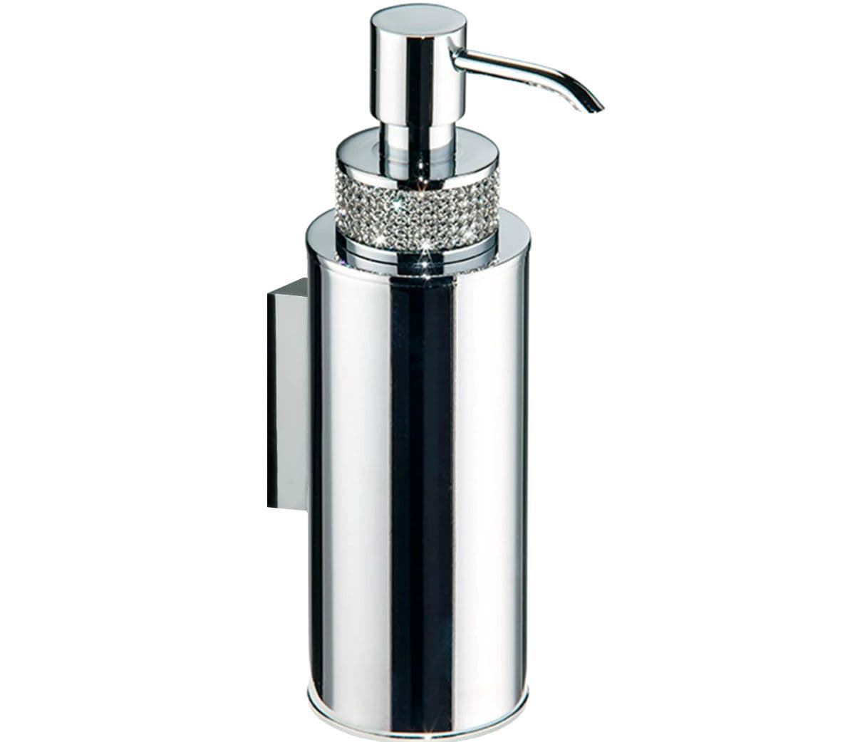 Dispensador de pared serie CARMEN acabado cromo + Swarovski blanco - Imagen 1