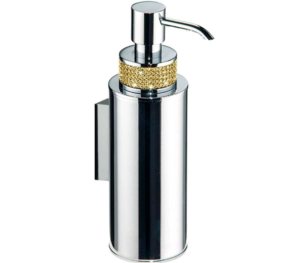 Dispensador de pared serie CARMEN acabado cromo + Swarovski oro - Imagen 1