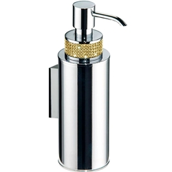 Dispensador de pared serie CARMEN acabado cromo + Swarovski oro - Imagen 1