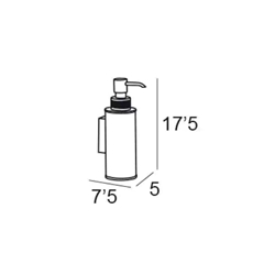 Dispensador de pared serie CARMEN acabado cromo + Swarovski oro - Imagen 2