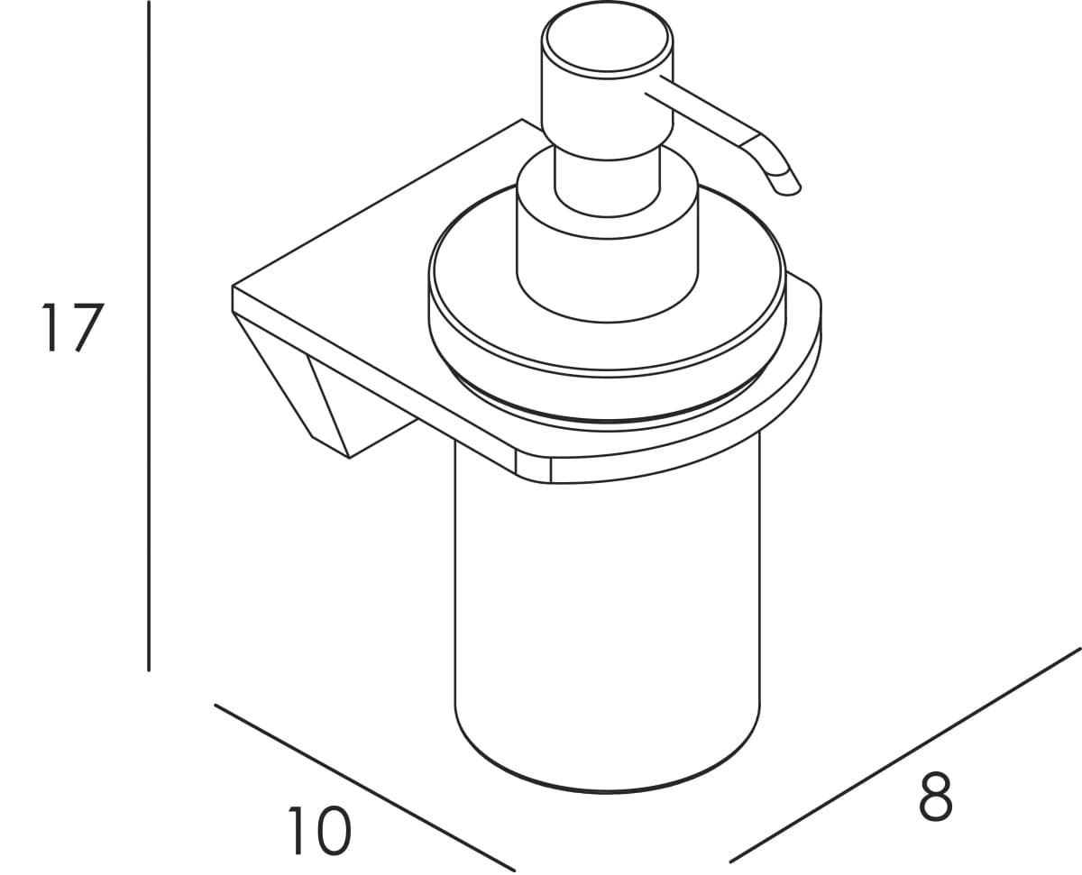 Dispensador de pared serie LUXOR acabado cromo - Imagen 2