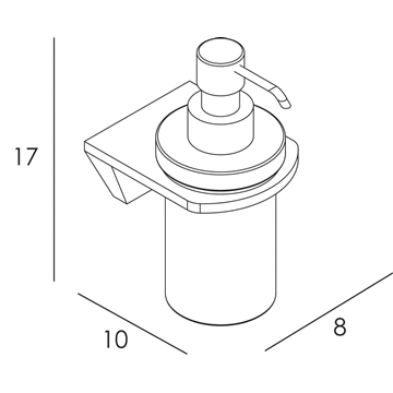 Dispensador de pared serie LUXOR acabado cromo - Imagen 2