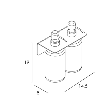 Dispensador doble de pared acabado blanco mate - Imagen 2