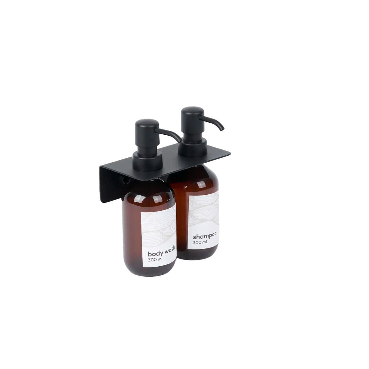 Dispensador doble de pared acabado negro mate - Imagen 1