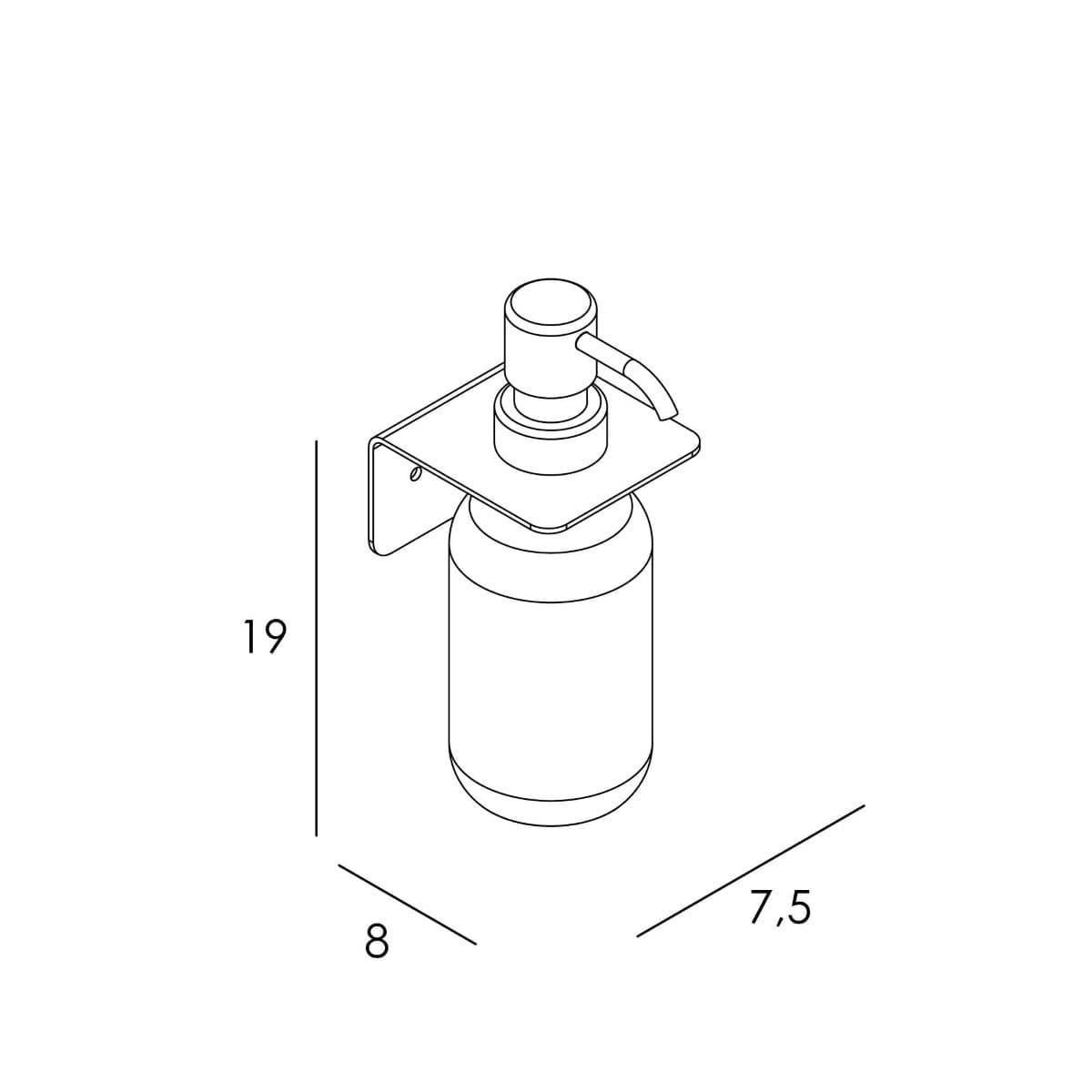 Dispensador individual de pared acabado negro mate - Imagen 2
