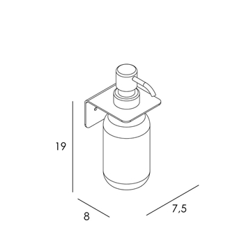 Dispensador individual de pared acabado negro mate - Imagen 2