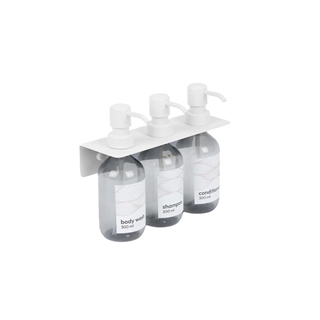 Dispensador triple de pared acabado blanco mate - Imagen 1