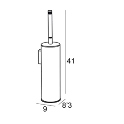 Escobillero de pared serie CARMEN acabado cromo + Swarovski oro - Imagen 2