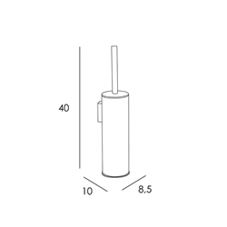 Escobillero de pared serie LUXOR acabado cromo - Imagen 2