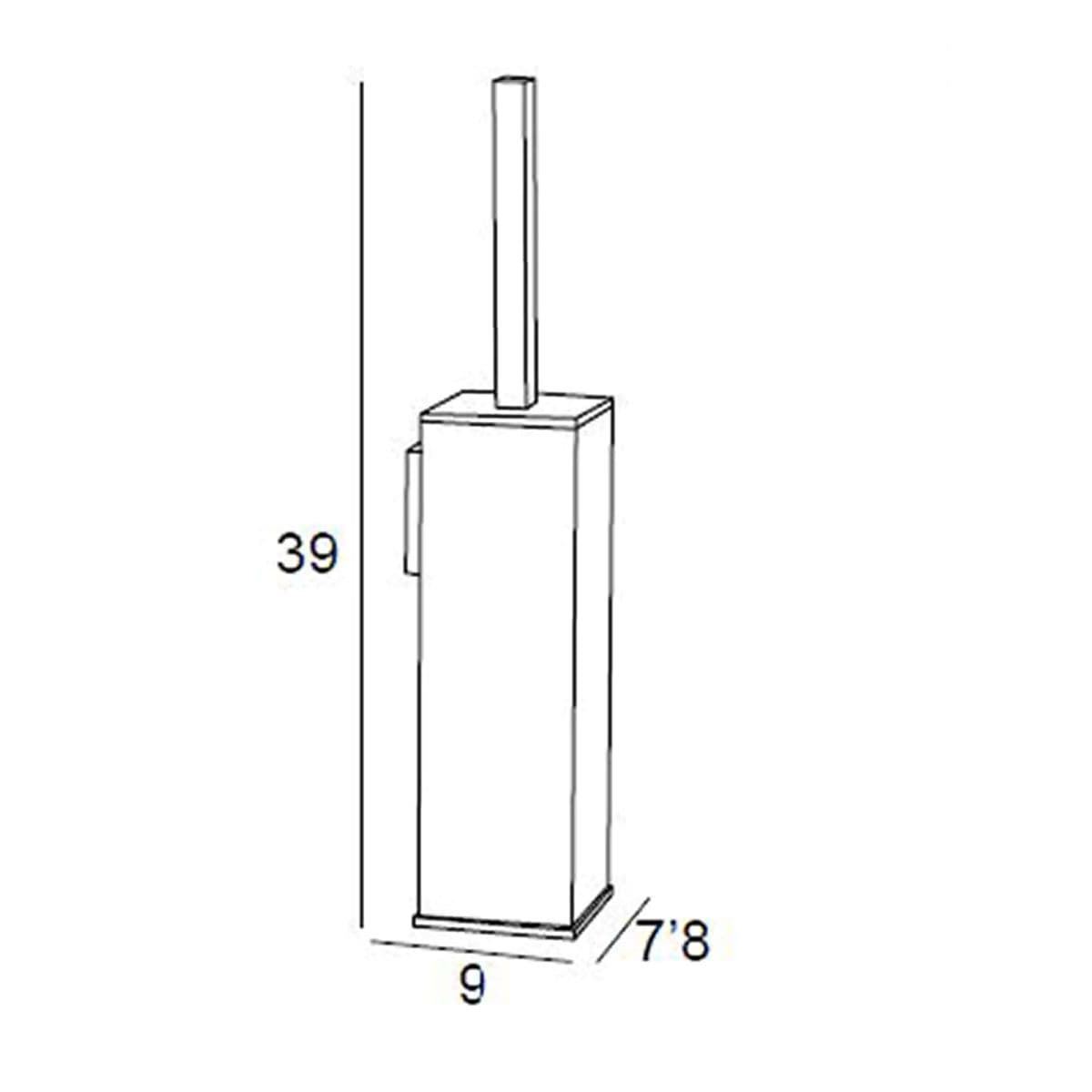 Escobillero de pared serie NICOLE acabado cromo - Imagen 2