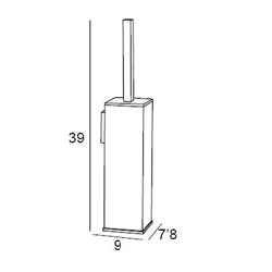Escobillero de pared serie NICOLE acabado cromo - Imagen 2