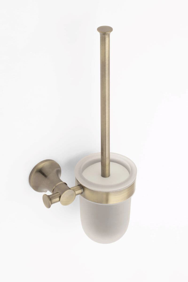 Escobillero de pared serie NOA acabado latón envejecido - Imagen 1