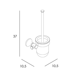 Escobillero de pared serie NOA acabado negro mate - Imagen 2