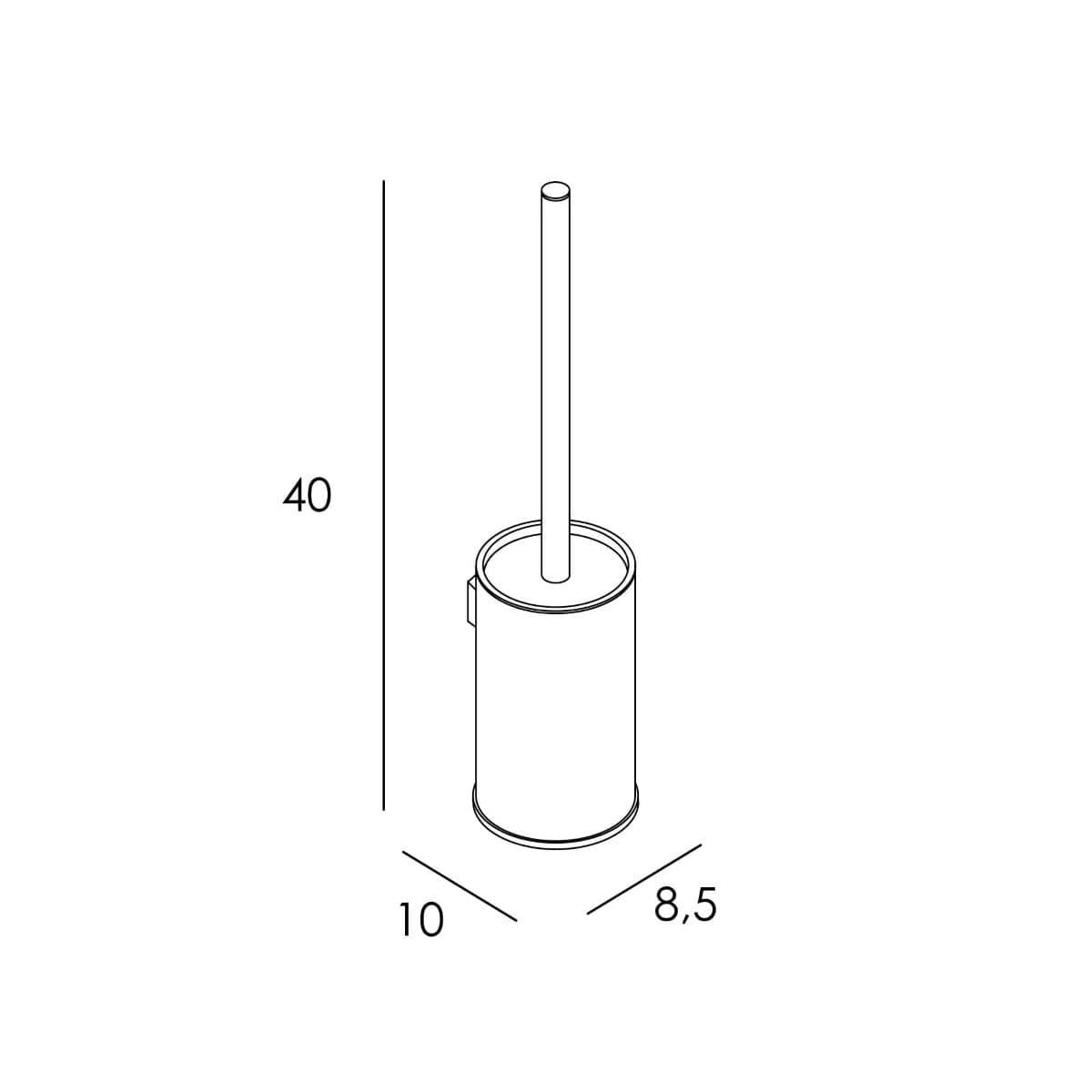 Escobillero de pared serie PUNT acabado cromo - Imagen 2