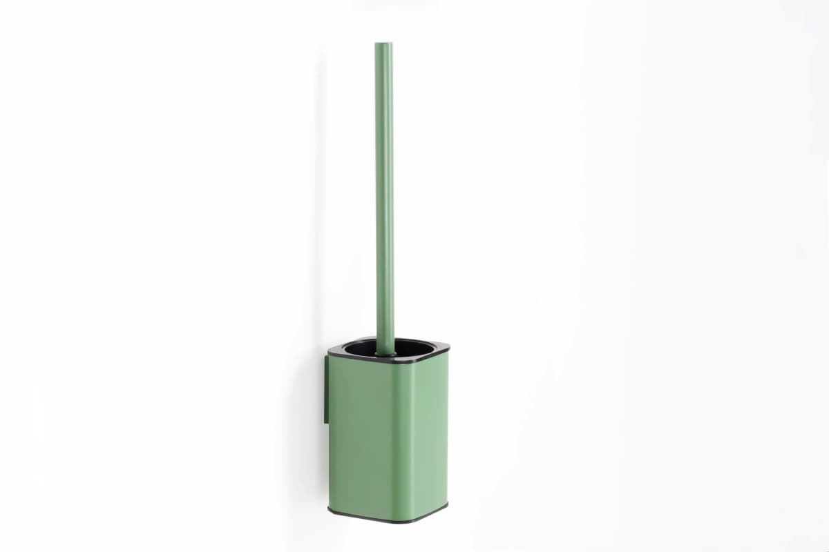 Escobillero de pared serie SLIM acabado verde reseda - Imagen 1