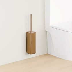 Escobillero de pared serie TOMO acabado bronce cepillado - Imagen 1