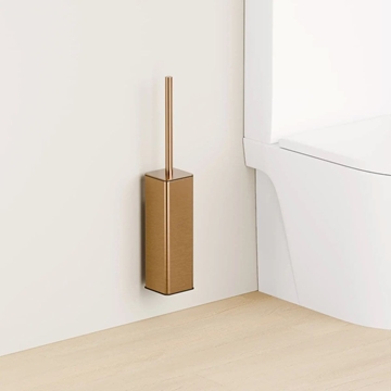 Escobillero de pared serie TOMO acabado bronce cepillado - Imagen 1