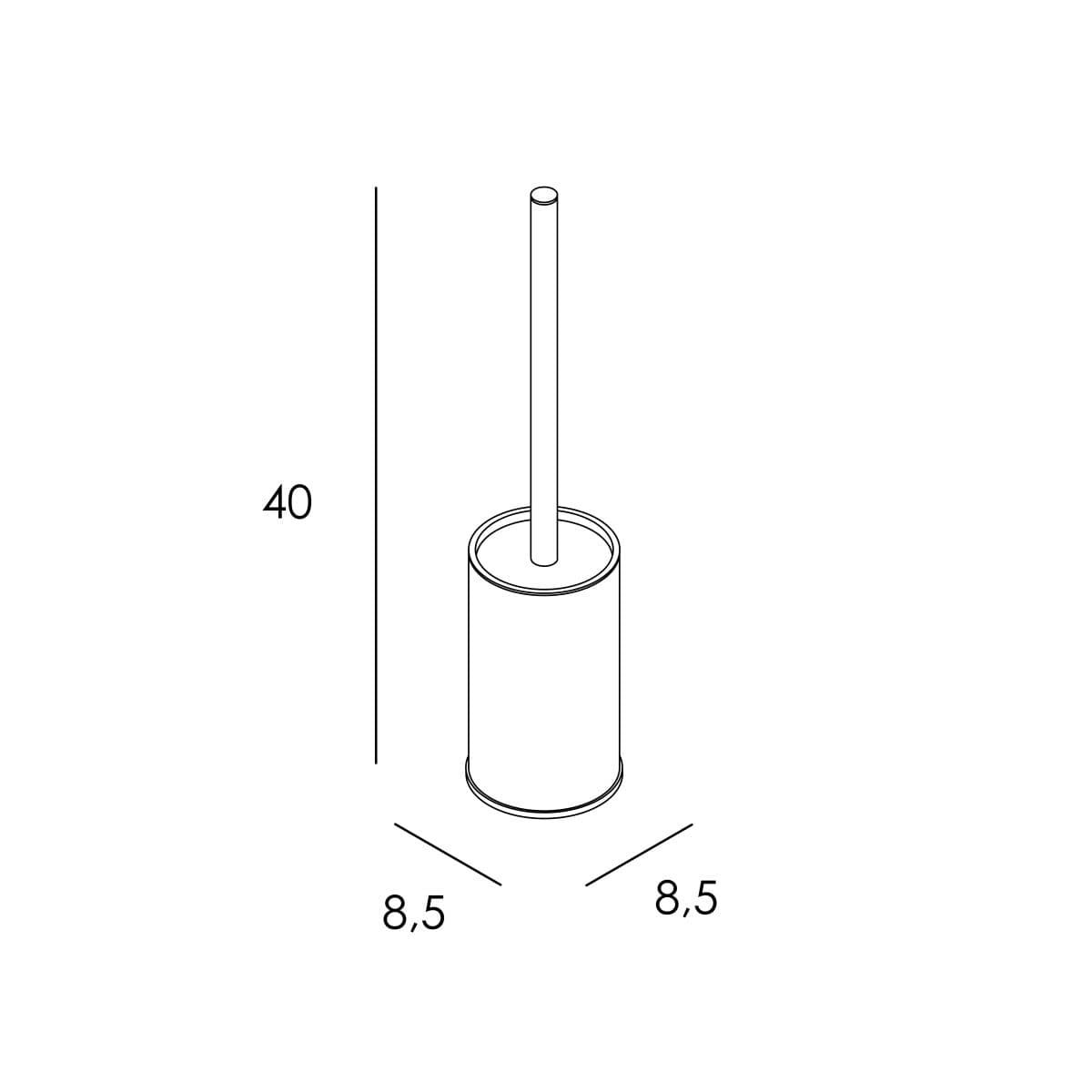 Escobillero de suelo acabado negro mate - Imagen 2