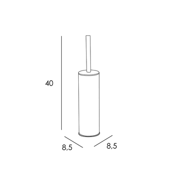 Escobillero de suelo serie LUXOR acabado cromo - Imagen 2