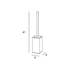 Escobillero de suelo serie NATURA acabado madera y cromo - Imagen 2
