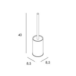 Escobillero de suelo serie NEO acabado cromo - Imagen 2