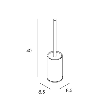 Escobillero de suelo serie NEO acabado cromo - Imagen 2