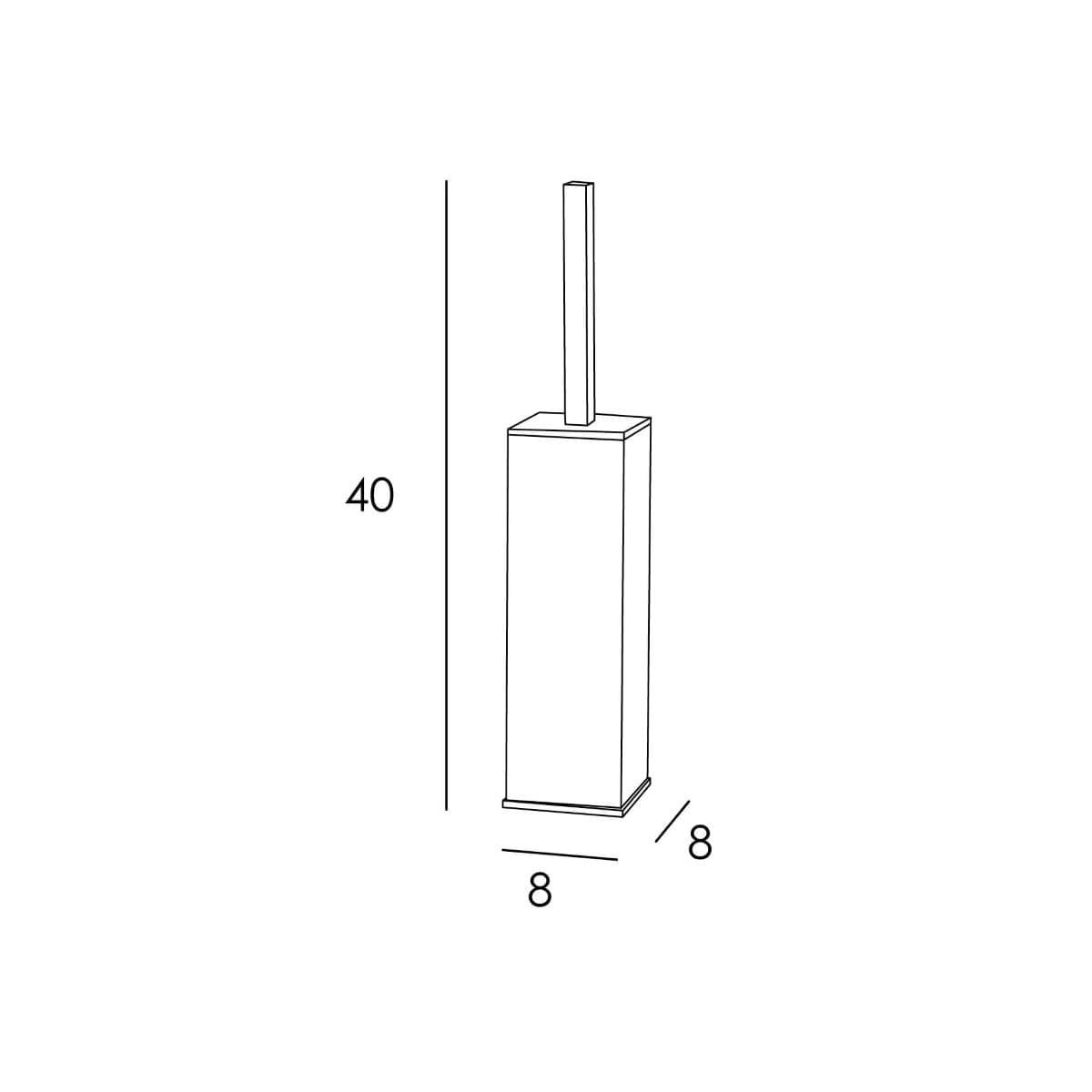 Escobillero de suelo serie NICOLE acabado cromo - Imagen 2