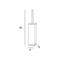 Escobillero de suelo serie NICOLE acabado cromo - Imagen 2