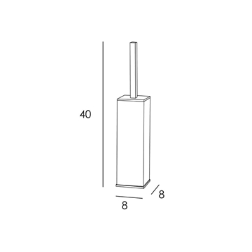 Escobillero de suelo serie NICOLE acabado cromo - Imagen 2