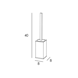 Escobillero de suelo serie SINTOR Acabado cromo - Imagen 2