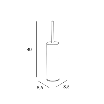 Escobilllero de suelo serie NOA acabado cromo - Imagen 2