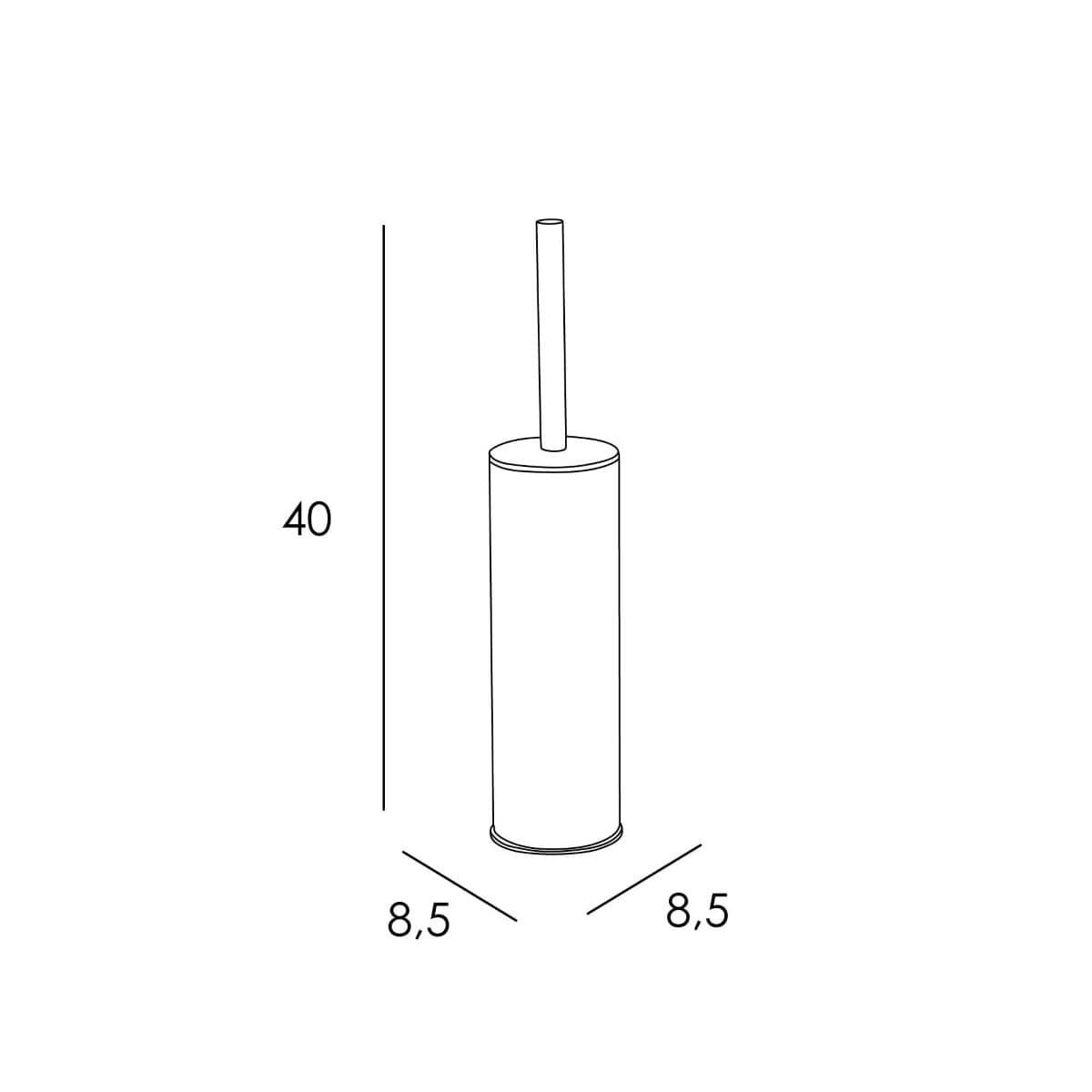Escobilllero de suelo serie NOA acabado latón envejecido - Imagen 2