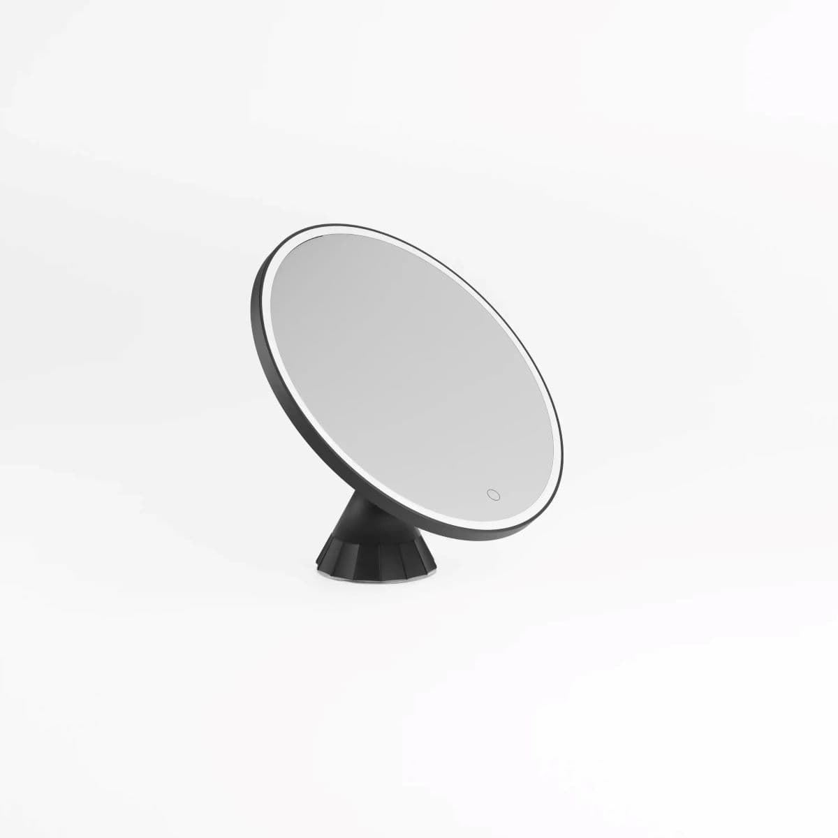 Espejo a pared con ventosa + iman acabado negro mate - Imagen 1