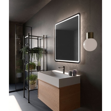 Espejo cuadrado LED luz retroiluminada con salida frontal modelo AUSTRIA - Imagen 2