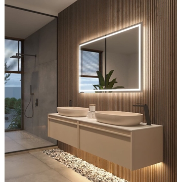 Espejo cuadrado LED luz retroiluminada con salida frontal modelo FRANCIA - Imagen 2