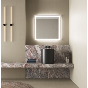 Espejo cuadrado LED luz retroiluminada con salida frontal modelo HOLANDA 60X80 cm - Imagen 2