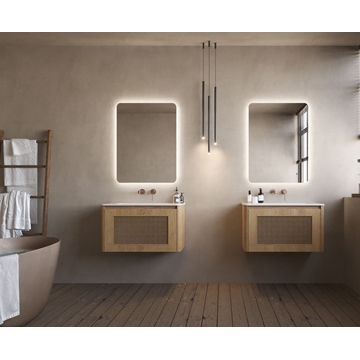 Espejo cuadrado LED luz retroiluminada modelo DINAMARCA - Imagen 1