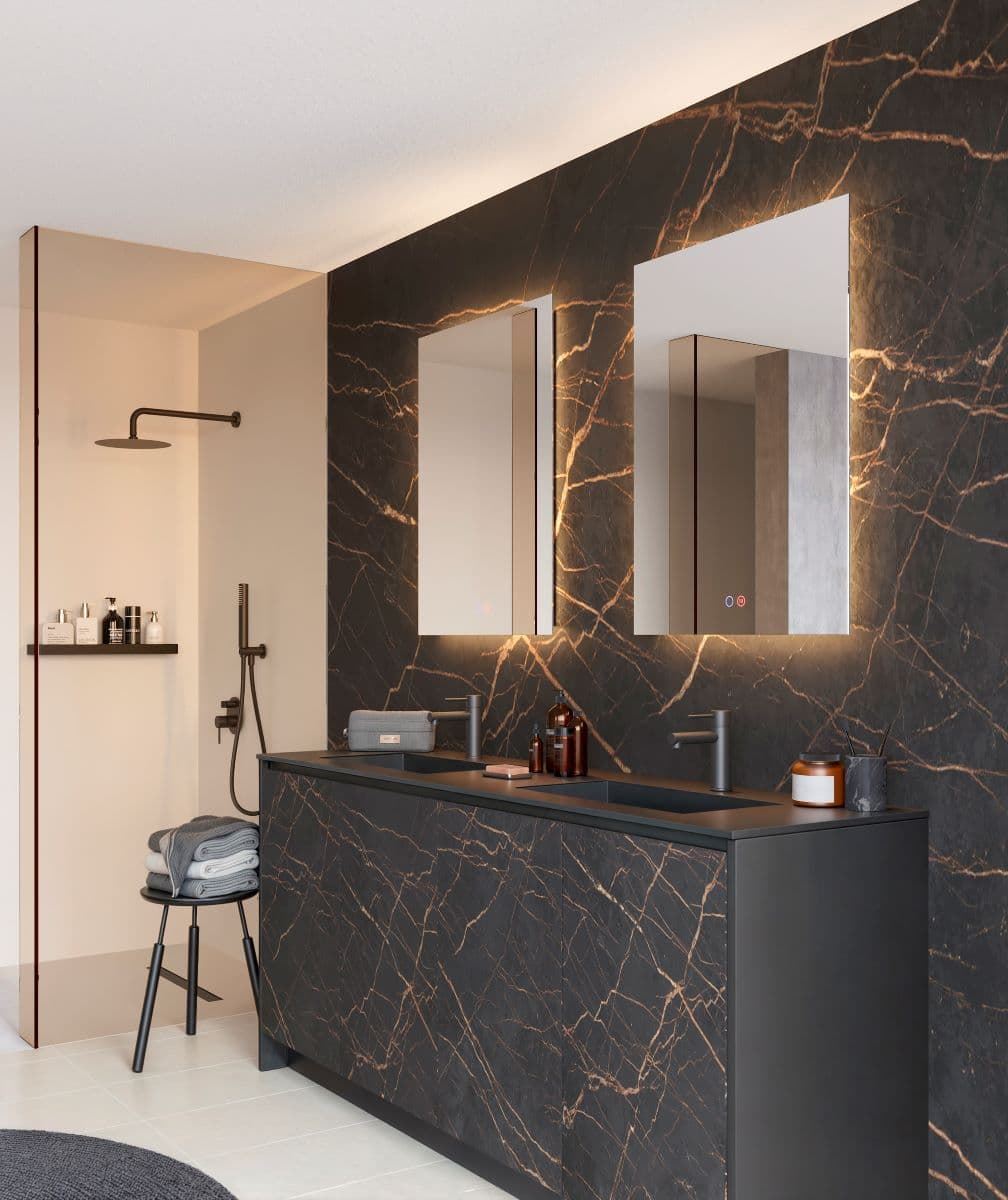 Espejo cuadrado LED luz retroiluminada modelo ITALIA - Imagen 1