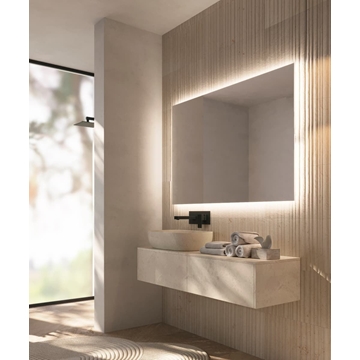 Espejo cuadrado LED luz retroiluminada modelo SUECIA 60 X 80 CM - Imagen 2