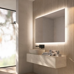 Espejo cuadrado LED luz retroiluminada modelo SUECIA - Imagen 2