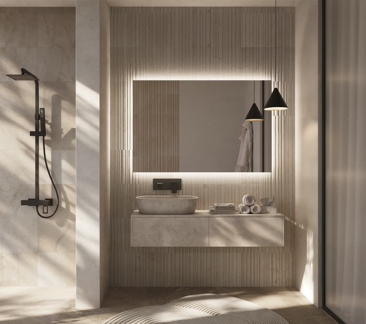 Espejo cuadrado LED luz retroiluminada modelo SUECIA - Imagen 3