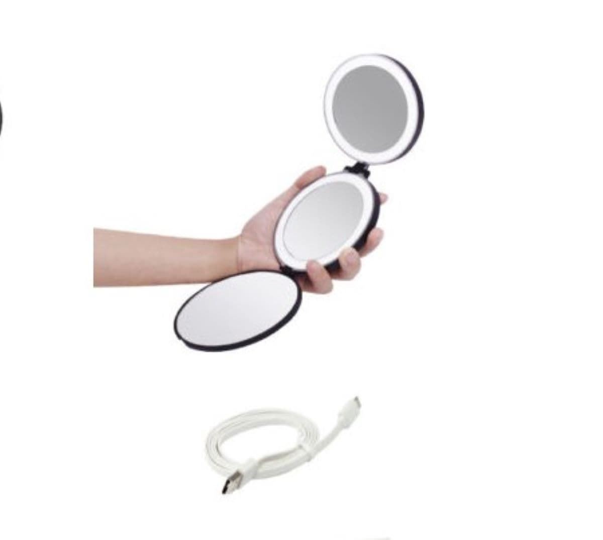 Espejo de bolso acabado negro - Imagen 2