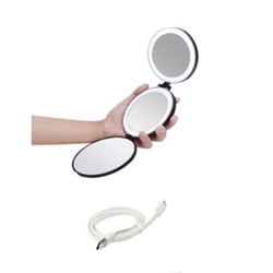 Espejo de bolso acabado negro - Imagen 2