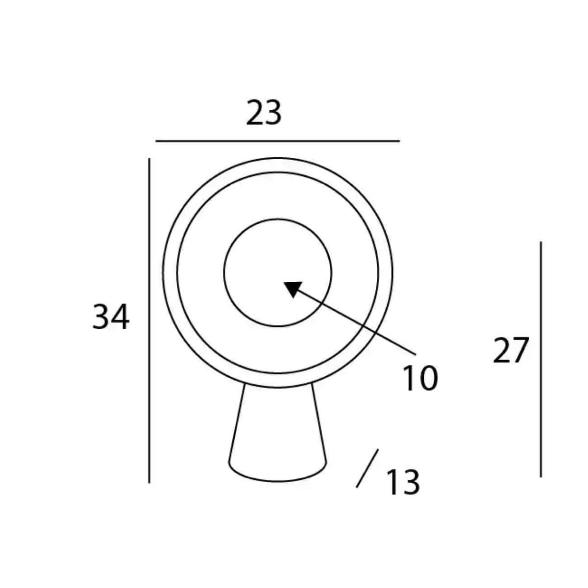 Espejo de sobremesa con bluetooth convertible en lampara de noche acabado plata - Imagen 2