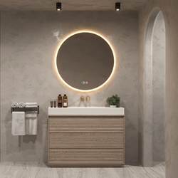 Espejo LED luz en marco iluminado modelo ATENAS diámetro 60 cm - Imagen 1