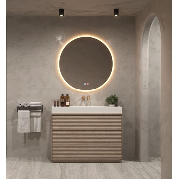 Espejo LED luz en marco iluminado modelo ATENAS diámetro 80 cm - Imagen 1