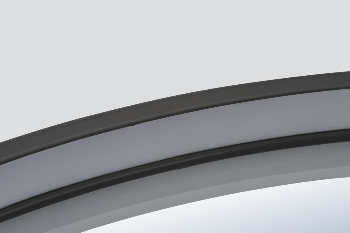 Espejo LED luz perimetral en el interior del marco modelo NEPAL 80 cm de diametro acabado negro mate - Imagen 4