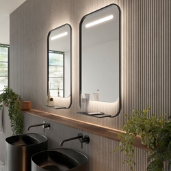 Espejo LED luz retroiluminada con salida frontal,Cargador Wireless integrado modelo CONCEPT - Imagen 1