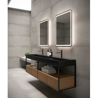 Espejo LED luz retroiluminada con salida frontal modelo GRECIA 60x80 cm - Imagen 1